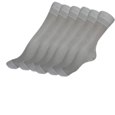 جوراب زنانه مدل پارزین رنگ سفید بسته 6 عددی