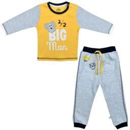 ست تی شرت آستین بلند و شلوار نوزادی پوشیران مدل داگ