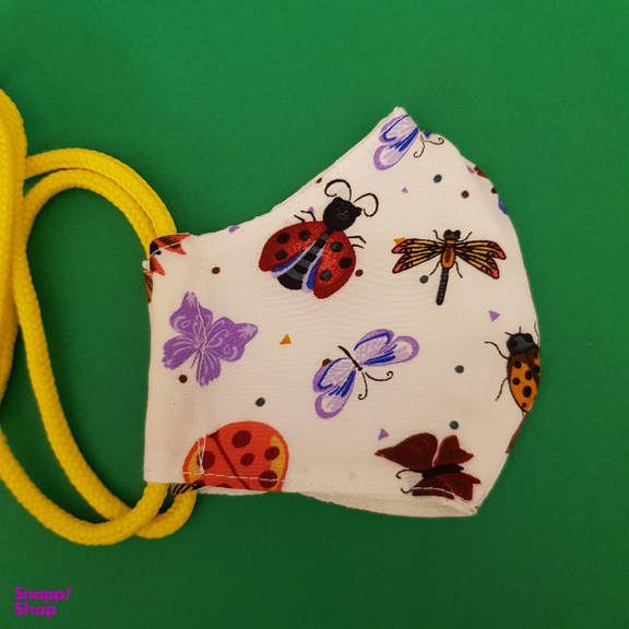 ماسک پارچه‌ای بچگانه مدل پروانه و کفشدوزک