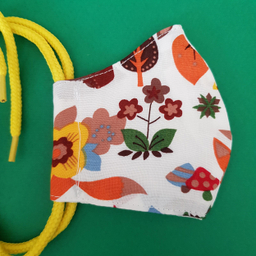 ماسک پارچه‌ ای بچگانه مدل گل