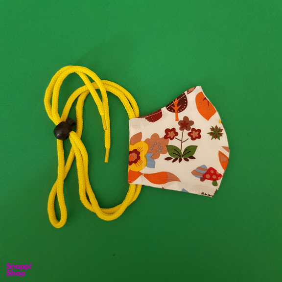 ماسک پارچه‌ ای بچگانه مدل گل