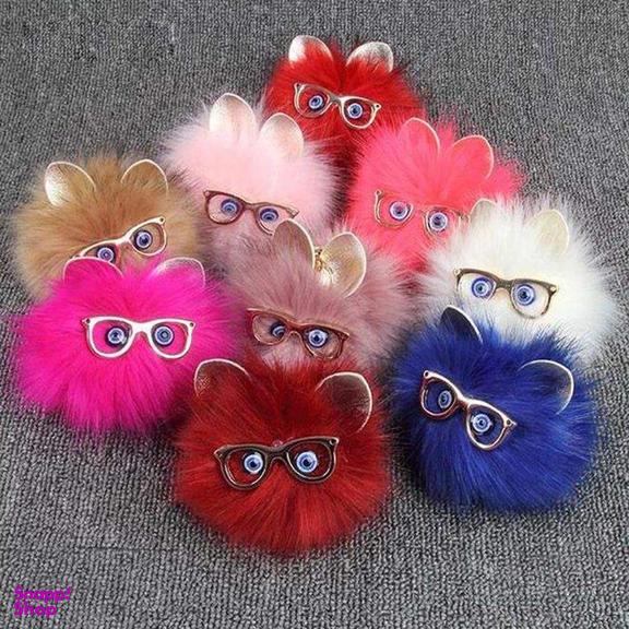 آویز عروسکی مدل گربه عینکی کد VGN18