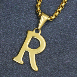 گردنبند مردانه طرح حرف R کد h020