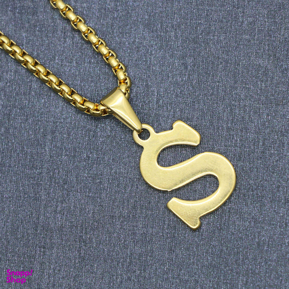 گردنبند مردانه طرح حرف S کد h05