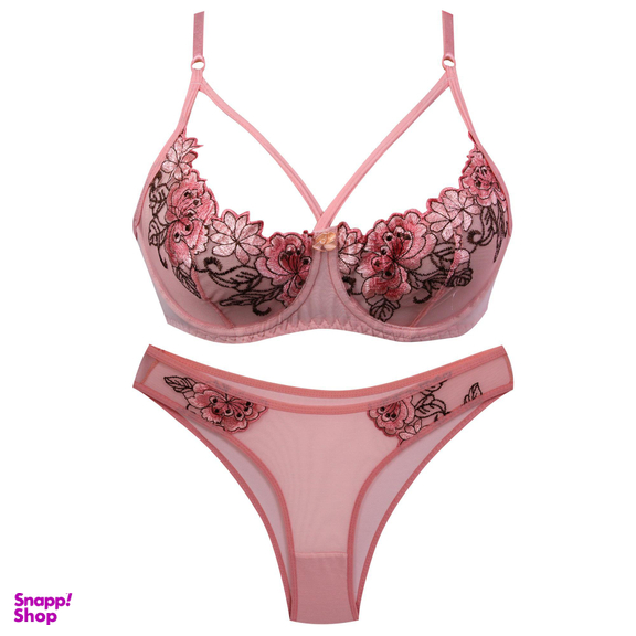 ست شورت و سوتین زنانه کارنا رز مدل 3340 رنگ گلبهی