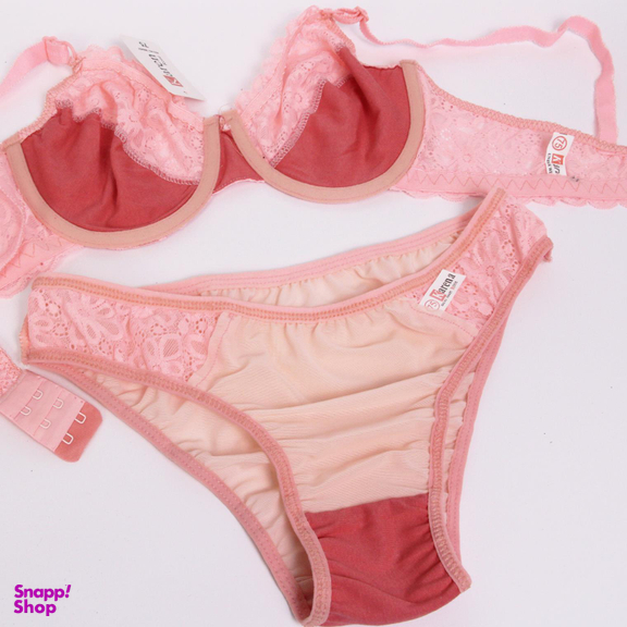 ست شورت و سوتین زنانه کارنا رز مدل 3355 رنگ صورتی روشن