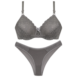 ست شورت و سوتین زنانه کارنا رز مدل 3355 رنگ خاکستری
