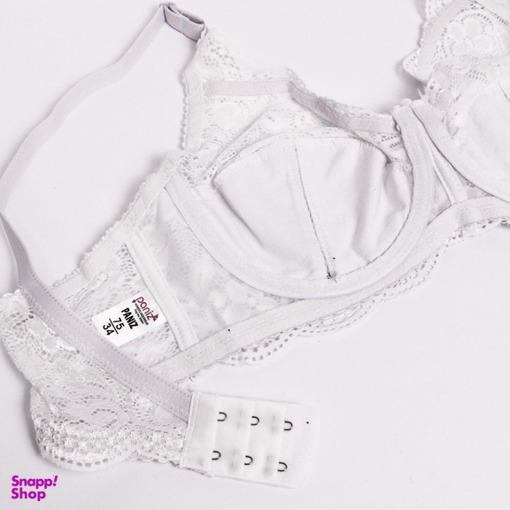 سوتین زنانه پانیذ مدل 66301 رنگ سفید