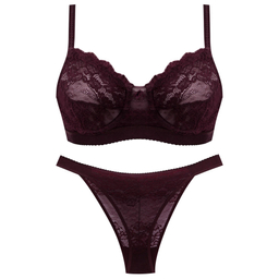 ست شورت و سوتین زنانه کارنا رز مدل 3350 رنگ زرشکی