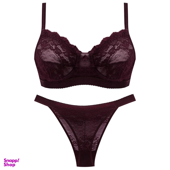 ست شورت و سوتین زنانه کارنا رز مدل 3350 رنگ زرشکی