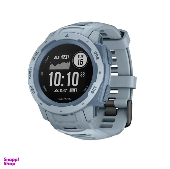 ساعت مچی دیجیتال زنانه و مردانه گارمین (Garmin) مدل Instinct With Light Blue Band