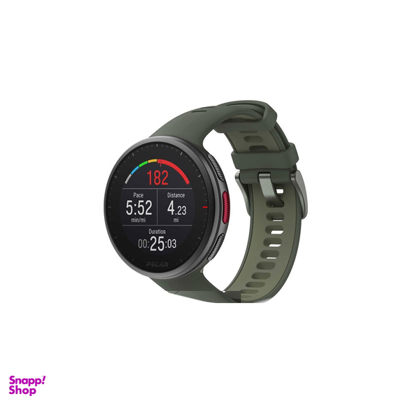 ساعت مچی دیجیتال زنانه و مردانه پلار (Polar) مدل Vantage V2 Black And Green