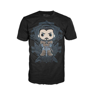 تیشرت فانکو (Funko) طرح جان اسنو رنگ مشکی