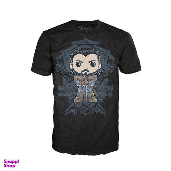 تیشرت فانکو (Funko) طرح جان اسنو رنگ مشکی