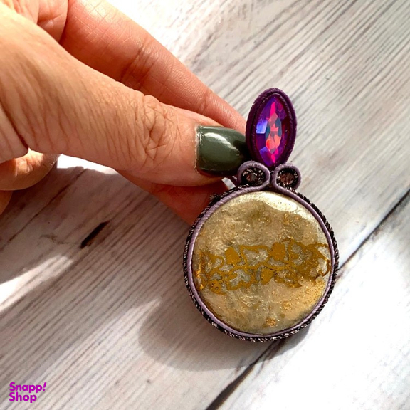 گوشواره زنانه آویزه مدل درباردوزی کد avz195