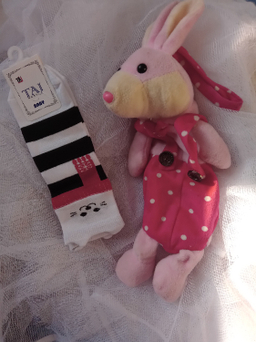 جوراب بچه گانه تاج (Taj) طرح عروسکی کد 1132