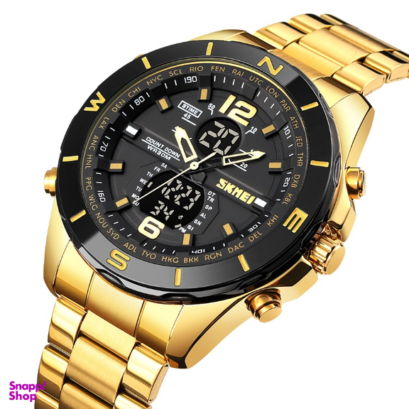 ساعت عقربه‌ای مردانه اسکمی (Skmei) مدل 1670gold