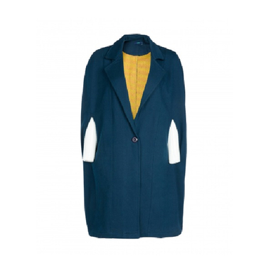 شنل پاییزی آر ان اس (RNS) کد 11091132 رنگ سرمه ای زرد