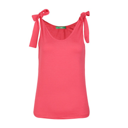 تاپ زنانه سرشانه گره دار آر ان اس (RNS) کد 101134 رنگ صورتی تیره