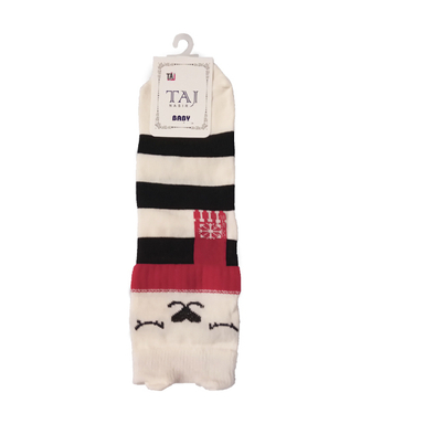 جوراب بچه گانه تاج طرح عروسکی کد 1133