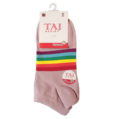 جوراب مچی زنانه تاج طرح رنگین کمان