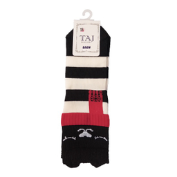 جوراب بچه گانه تاج (Taj) مدل عروسکی طرح راه راه