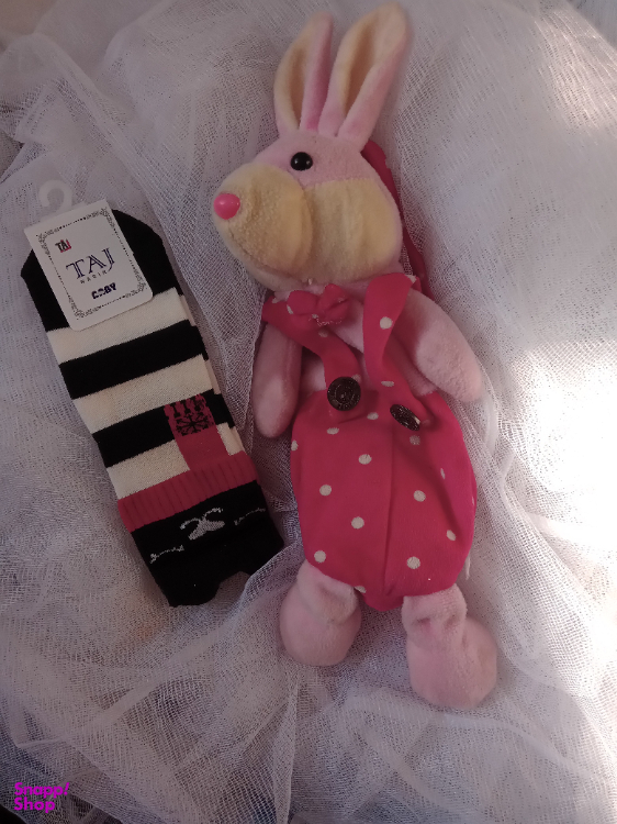 جوراب بچه گانه تاج (Taj) مدل عروسکی طرح راه راه