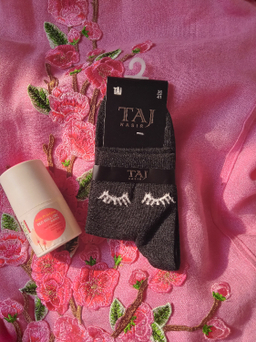 جوراب نیم ساق بوکله زنانه تاج (Taj) طرح چشم