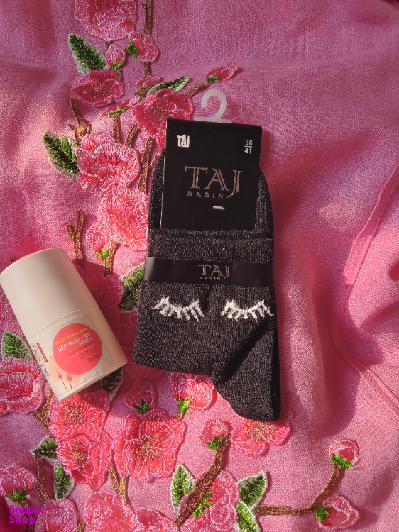 جوراب نیم ساق بوکله زنانه تاج (Taj) طرح چشم