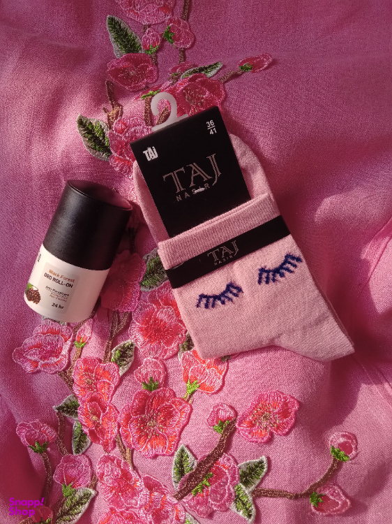 جوراب نیم ساق بوکله زنانه تاج (Taj) طرح چشم