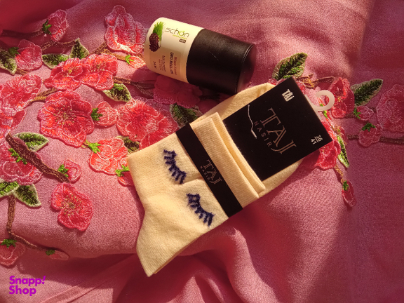 جوراب نیم ساق بوکله زنانه تاج (Taj) طرح چشم