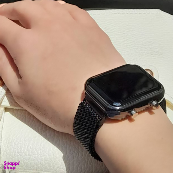 ساعت دیجیتال زنانه مدل LED حصیری کد 8991