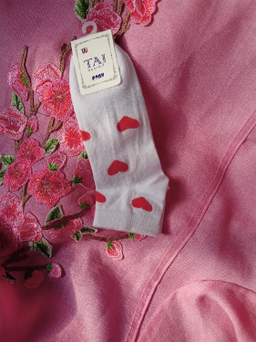 جوراب بچه گانه تاج (Taj) طرح قلبی کد 7603