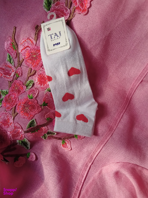 جوراب بچه گانه تاج (Taj) طرح قلبی کد 7603