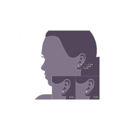 گوشواره میخی طرح تک نگین مدل 856 سایز 5