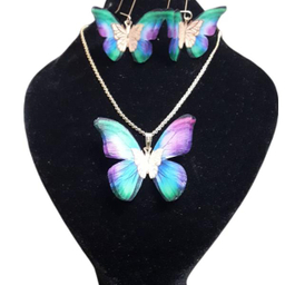 نیم ست طلا 18 عیار زنانه مدل پروانه کد L08