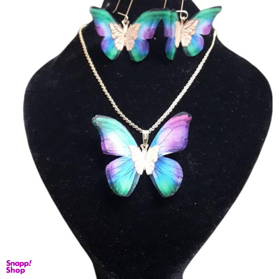 نیم ست طلا 18 عیار زنانه مدل پروانه کد L08