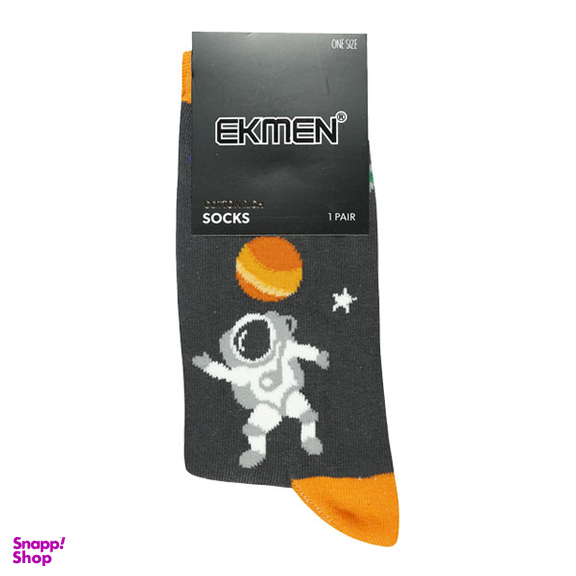 جوراب زنانه ساق بلند اکمن (Ekmen) طرح فضانورد کد R215289