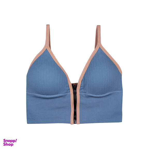 نیم تنه کبریتی جلو زیپ دار کد B209-1 رنگ آبی فری سایز