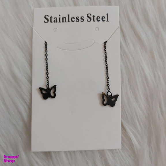 گوشواره زنانه مدل بخیه طرح پروانه کد butf115