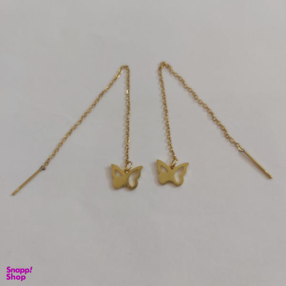 گوشواره زنانه مدل بخیه طرح پروانه کد butf115