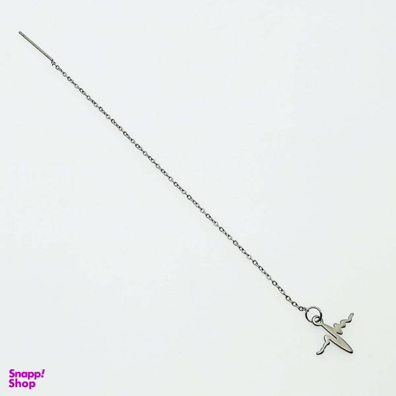 گوشواره زنانه مدل بخیه ای طرح ضربان کد 480GUZ