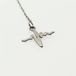 گوشواره زنانه مدل بخیه ای طرح ضربان کد 480GUZ