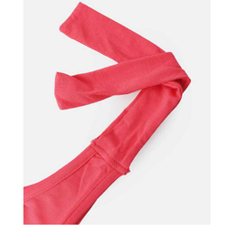 تاپ زنانه سرشانه گره دار آر ان اس (RNS) کد 101134 رنگ صورتی تیره