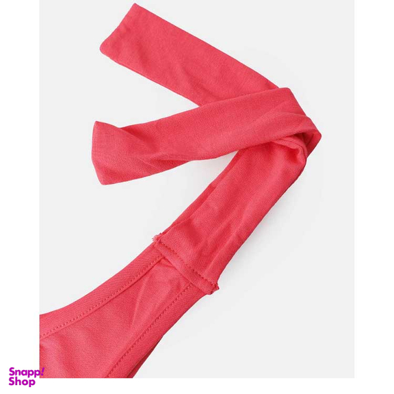 تاپ زنانه سرشانه گره دار آر ان اس (RNS) کد 101134 رنگ صورتی تیره