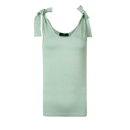 تاپ زنانه سرشانه گره دار آر ان اس (RNS) کد 101134 رنگ سبز روشن