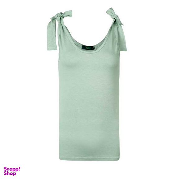 تاپ زنانه سرشانه گره دار آر ان اس (RNS) کد 101134 رنگ سبز روشن