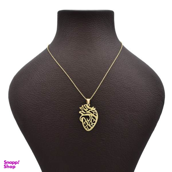 گردنبند طلا 18 عیار زنانه شمیم گلد گالری طرح قلب کد 630D3086