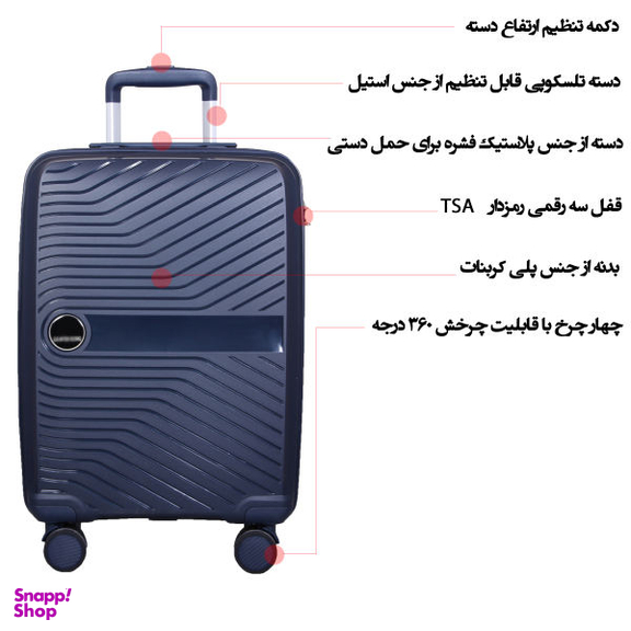 مجموعه سه عددی چمدان مدل R502