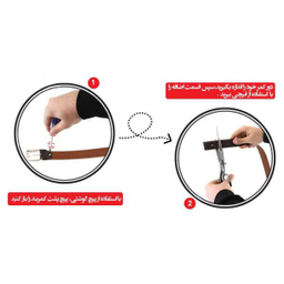 کمربند چرم طبیعی مردانه کد Z245111 مشکی
